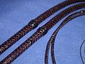 Matched Pair of 5ft Brandy 12 plait Classic American Bullwhips with Custom Black Accents F